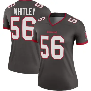 ＃56 Women's Benton Whitley Legend Tampa Bay Buccaneers Pewter Alternate Jersey