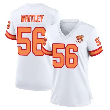 ＃56 Women's Benton Whitley White Game Tampa Bay Buccaneers '76 50th Season Jersey