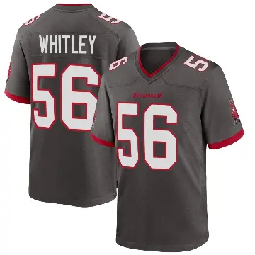 ＃56 Youth Benton Whitley Game Tampa Bay Buccaneers Pewter Alternate Jersey