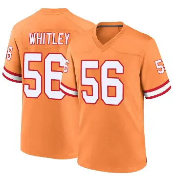 ＃56 Youth Benton Whitley Orange Game Tampa Bay Buccaneers Throwback Jersey