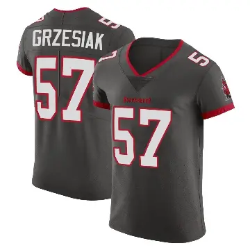 ＃57 Men's Daniel Grzesiak Elite Tampa Bay Buccaneers Pewter Alternate Vapor Jersey