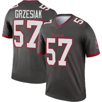 ＃57 Men's Daniel Grzesiak Legend Tampa Bay Buccaneers Pewter Alternate Jersey