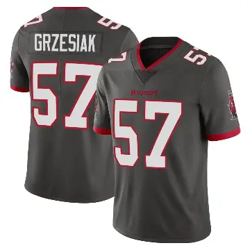 ＃57 Men's Daniel Grzesiak Limited Tampa Bay Buccaneers Pewter Alternate Vapor Jersey