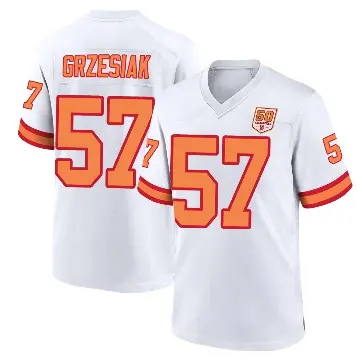 ＃57 Men's Daniel Grzesiak White Game Tampa Bay Buccaneers '76 50th Season Jersey
