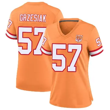 ＃57 Women's Daniel Grzesiak Cream Game Tampa Bay Buccaneers sicle 50th Season Jersey