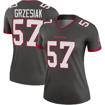 ＃57 Women's Daniel Grzesiak Legend Tampa Bay Buccaneers Pewter Alternate Jersey