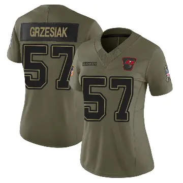 ＃57 Women's Daniel Grzesiak Olive Limited Tampa Bay Buccaneers 2025 Salute to Service Jersey