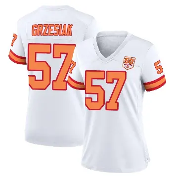 ＃57 Women's Daniel Grzesiak White Game Tampa Bay Buccaneers '76 50th Season Jersey