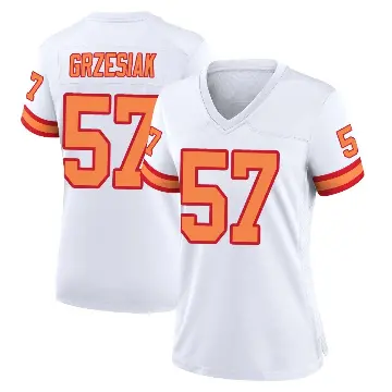 ＃57 Women's Daniel Grzesiak White Game Tampa Bay Buccaneers '76 Jersey