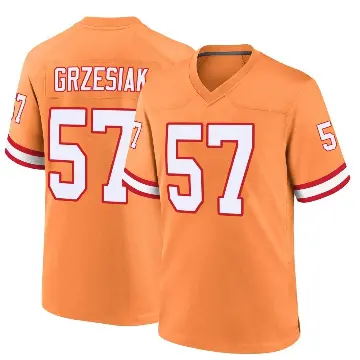 ＃57 Youth Daniel Grzesiak Orange Game Tampa Bay Buccaneers Throwback Jersey