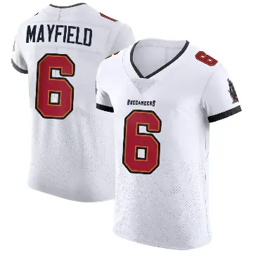 ＃6 Men's Baker Mayfield White Elite Tampa Bay Buccaneers Vapor Jersey