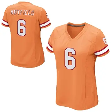 ＃6 Women's Baker Mayfield Orange Game Tampa Bay Buccaneers Alternate Jersey