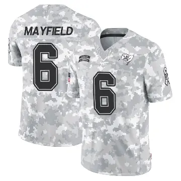 ＃6 Youth Baker Mayfield Arctic Camo Limited Tampa Bay Buccaneers 2024 Salute to Service Jersey