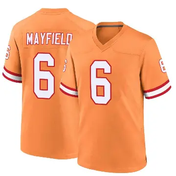 ＃6 Youth Baker Mayfield Orange Game Tampa Bay Buccaneers Throwback Jersey