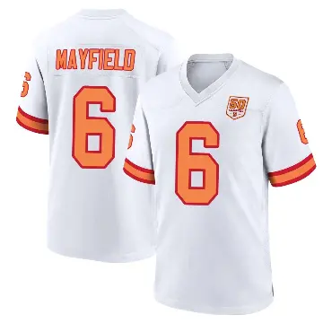 ＃6 Youth Baker Mayfield White Game Tampa Bay Buccaneers '76 50th Season Jersey