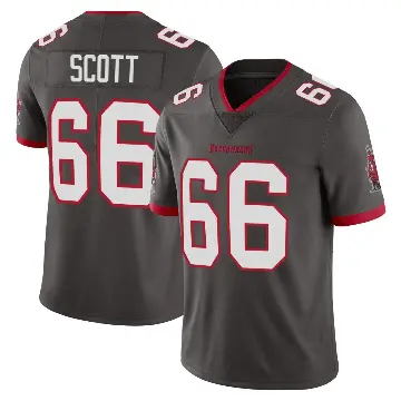 ＃66 Men's Ben Scott Limited Tampa Bay Buccaneers Pewter Alternate Vapor Jersey