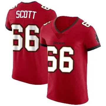＃66 Men's Ben Scott Red Elite Tampa Bay Buccaneers Vapor Jersey