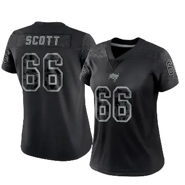 ＃66 Women's Ben Scott Black Limited Tampa Bay Buccaneers Reflective Jersey