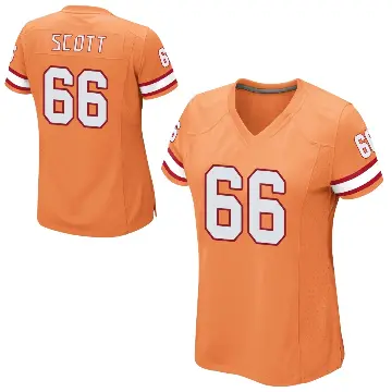 ＃66 Women's Ben Scott Orange Game Tampa Bay Buccaneers Alternate Jersey