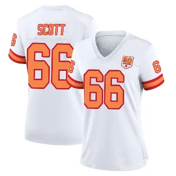 ＃66 Women's Ben Scott White Game Tampa Bay Buccaneers '76 50th Season Jersey