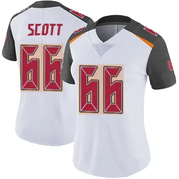 ＃66 Women's Ben Scott White Limited Tampa Bay Buccaneers Vapor Untouchable Jersey
