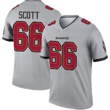 ＃66 Youth Ben Scott Gray Legend Tampa Bay Buccaneers Inverted Jersey
