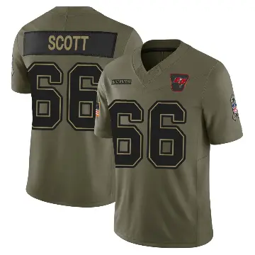 ＃66 Youth Ben Scott Olive Limited Tampa Bay Buccaneers 2025 Salute to Service Jersey