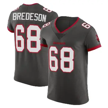＃68 Men's Ben Bredeson Elite Tampa Bay Buccaneers Pewter Alternate Vapor Jersey
