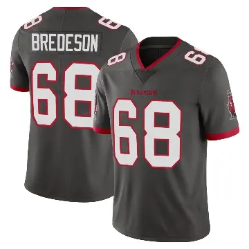 ＃68 Men's Ben Bredeson Limited Tampa Bay Buccaneers Pewter Alternate Vapor Jersey