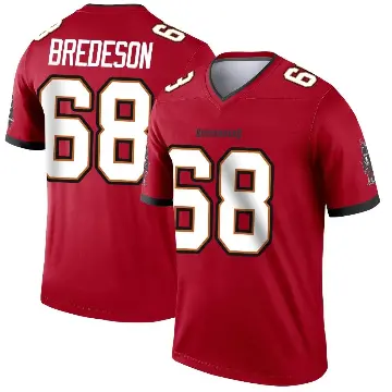 ＃68 Men's Ben Bredeson Red Legend Tampa Bay Buccaneers Jersey