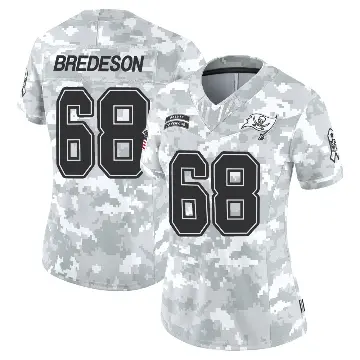 ＃68 Women's Ben Bredeson Arctic Camo Limited Tampa Bay Buccaneers 2024 Salute to Service Jersey