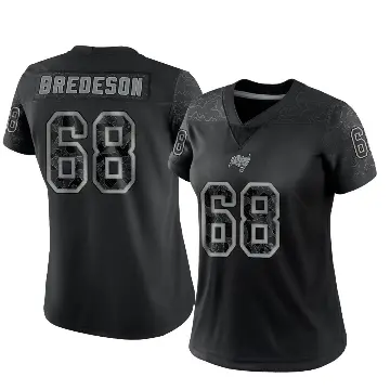 ＃68 Women's Ben Bredeson Black Limited Tampa Bay Buccaneers Reflective Jersey