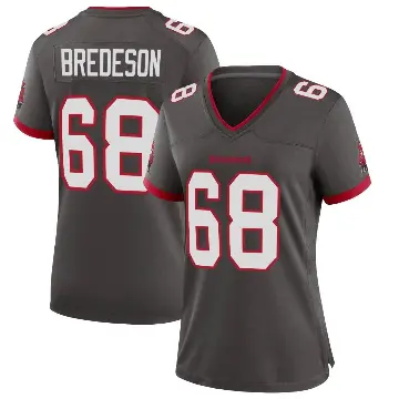 ＃68 Women's Ben Bredeson Game Tampa Bay Buccaneers Pewter Alternate Jersey