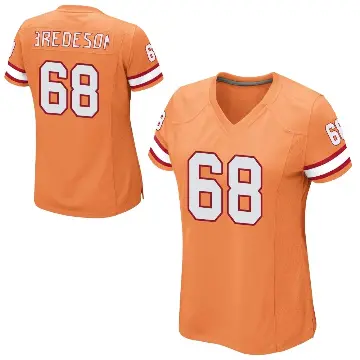 ＃68 Women's Ben Bredeson Orange Game Tampa Bay Buccaneers Alternate Jersey