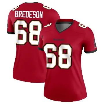 ＃68 Women's Ben Bredeson Red Legend Tampa Bay Buccaneers Jersey
