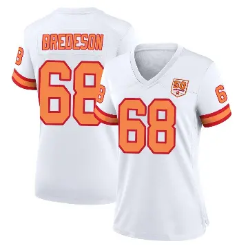 ＃68 Women's Ben Bredeson White Game Tampa Bay Buccaneers '76 50th Season Jersey