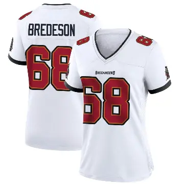 ＃68 Women's Ben Bredeson White Game Tampa Bay Buccaneers Jersey