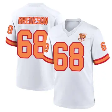 ＃68 Youth Ben Bredeson White Game Tampa Bay Buccaneers '76 50th Season Jersey