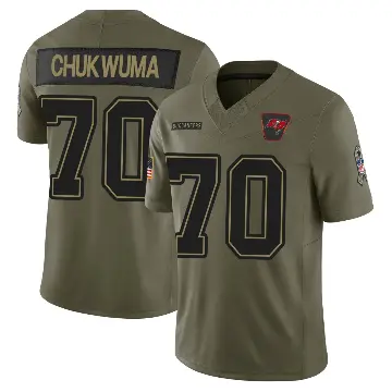 ＃70 Men's Benjamin Chukwuma Olive Limited Tampa Bay Buccaneers 2025 Salute to Service Jersey