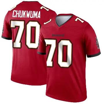 ＃70 Men's Benjamin Chukwuma Red Legend Tampa Bay Buccaneers Jersey