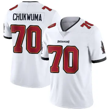 ＃70 Men's Benjamin Chukwuma White Limited Tampa Bay Buccaneers Vapor Untouchable Jersey