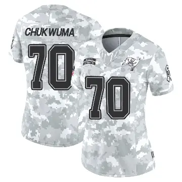 ＃70 Women's Benjamin Chukwuma Arctic Camo Limited Tampa Bay Buccaneers 2024 Salute to Service Jersey