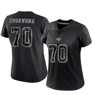 ＃70 Women's Benjamin Chukwuma Black Limited Tampa Bay Buccaneers Reflective Jersey