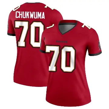 ＃70 Women's Benjamin Chukwuma Red Legend Tampa Bay Buccaneers Jersey