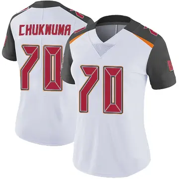 ＃70 Women's Benjamin Chukwuma White Limited Tampa Bay Buccaneers Vapor Untouchable Jersey