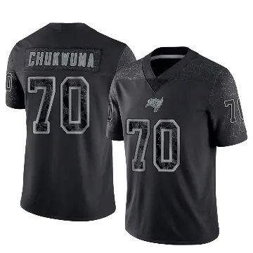 ＃70 Youth Benjamin Chukwuma Black Limited Tampa Bay Buccaneers Reflective Jersey