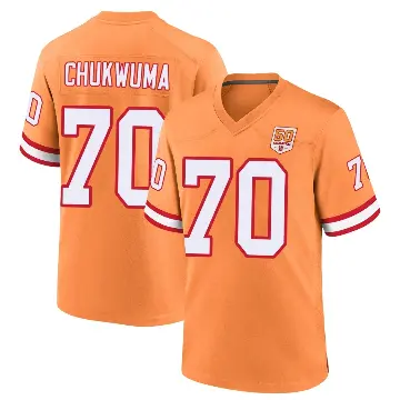 ＃70 Youth Benjamin Chukwuma Cream Game Tampa Bay Buccaneers sicle 50th Season Jersey