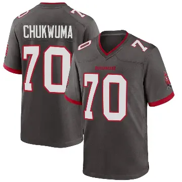 ＃70 Youth Benjamin Chukwuma Game Tampa Bay Buccaneers Pewter Alternate Jersey