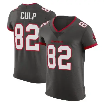 ＃82 Men's Devin Culp Elite Tampa Bay Buccaneers Pewter Alternate Vapor Jersey
