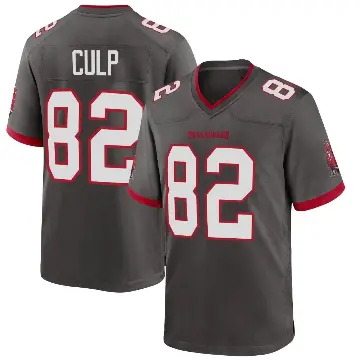 ＃82 Men's Devin Culp Game Tampa Bay Buccaneers Pewter Alternate Jersey